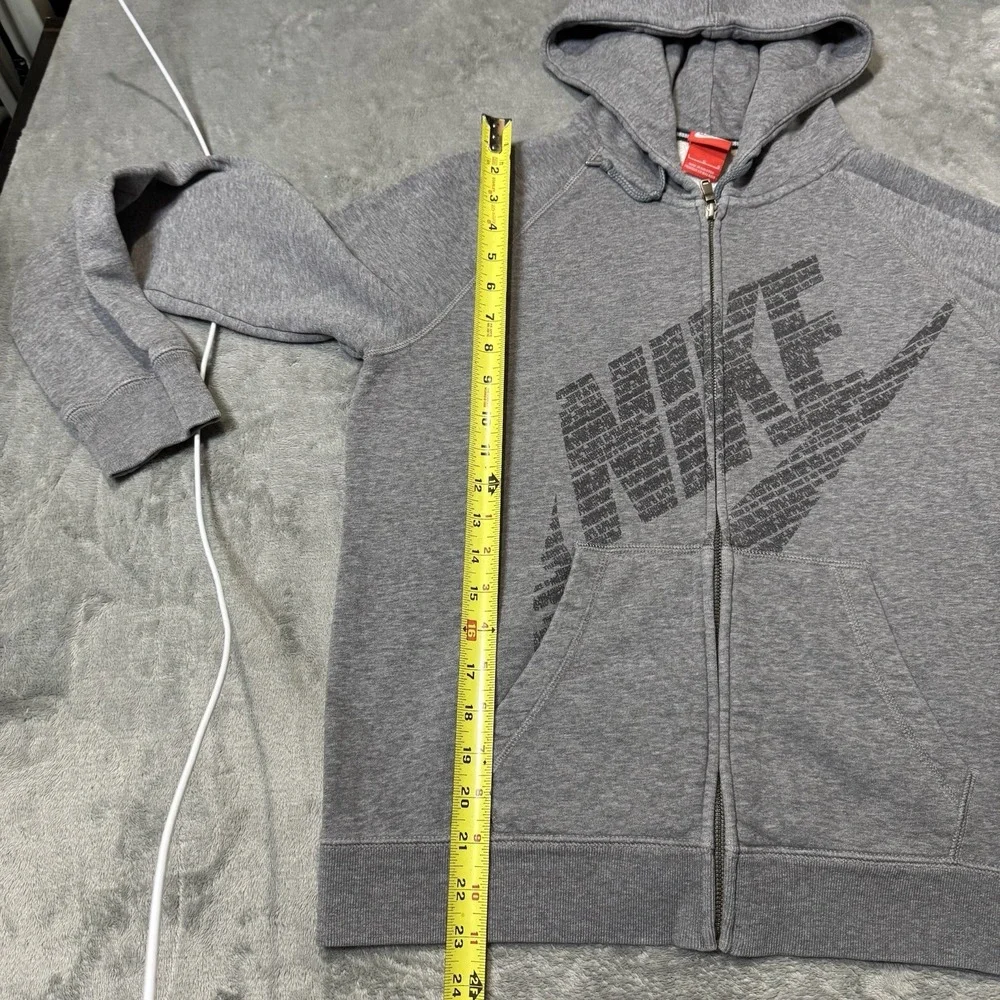 NIKE Womens Gray Full‎ Zip Big Logo jacket Size L 678370-091 Outdoor Athletic